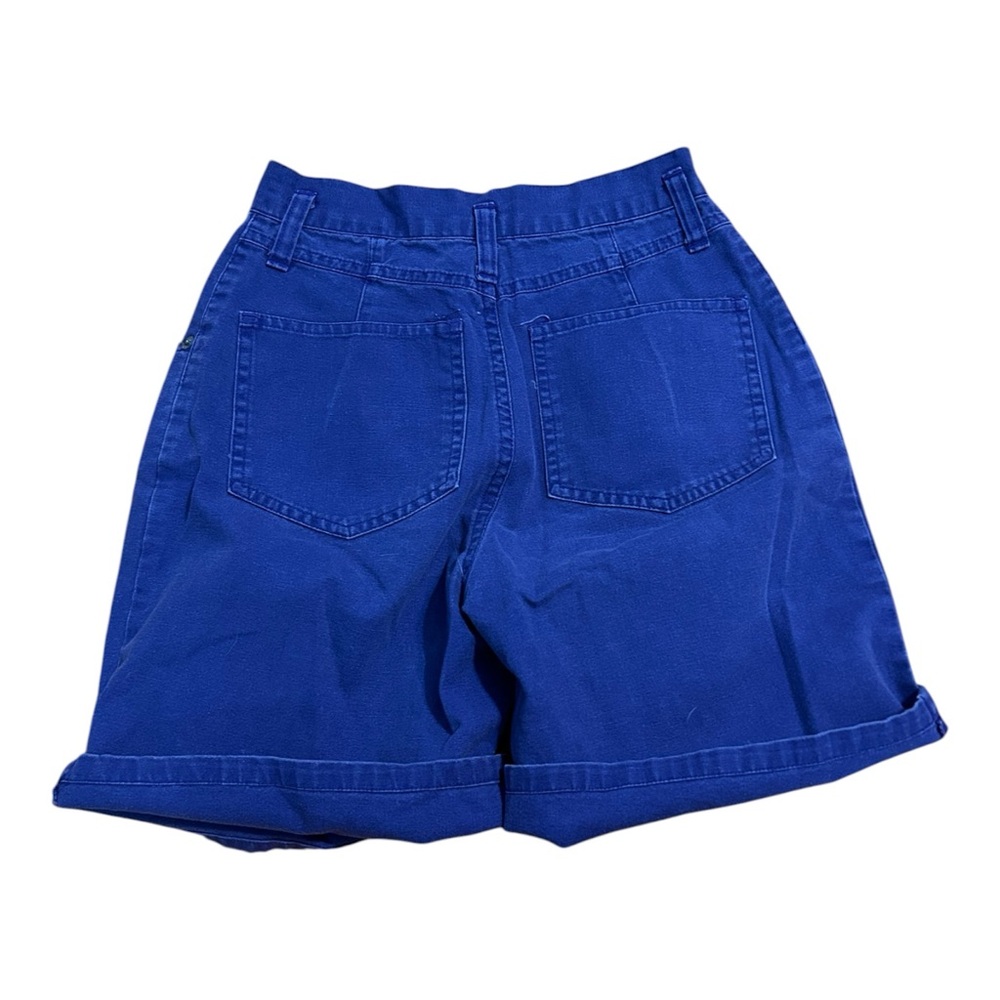 GAP High Rise Purple Jean Shorts Pleated Front Cuffed Retro 90s Vintage - Picture 2 of 6